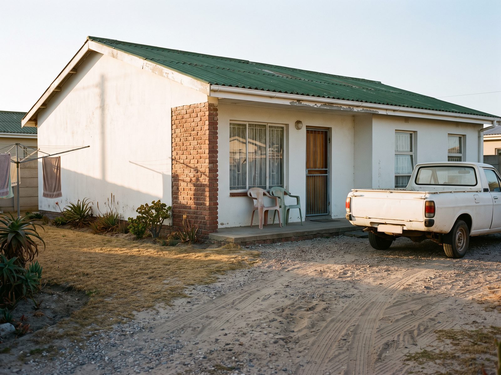 A small self-catering cottage in the late afternoon